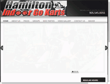 Tablet Screenshot of hamiltonindoorgokarts.com